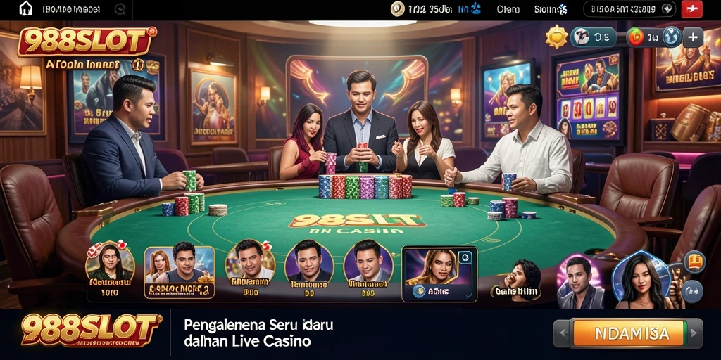Gameplay seru dan interaktif dalam 988SLOT Live Casino.