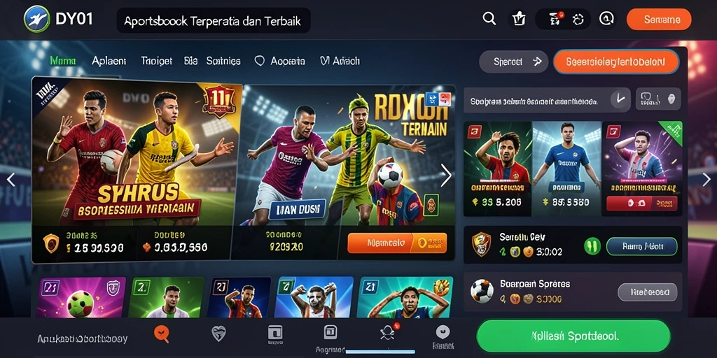 Tampilan gameplay DY01 yang menarik dengan fitur sportsbook interaktif.