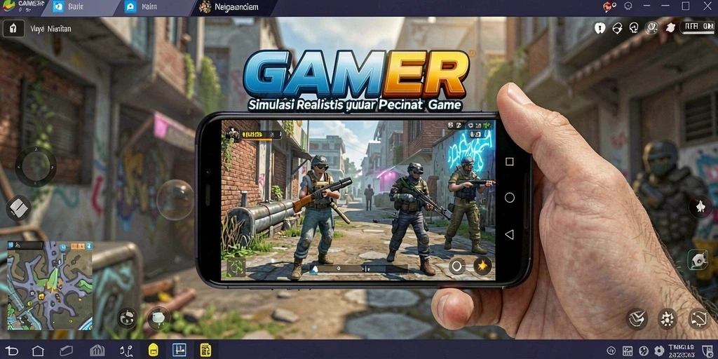 Screenshot dari gameplay GAMERP yang menampilkan simulasi aksi realistis.