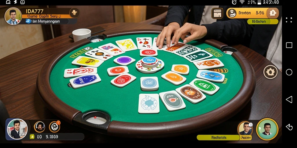 Tangkapan layar gameplay IDA777 menampilkan permainan gaple yang seru.