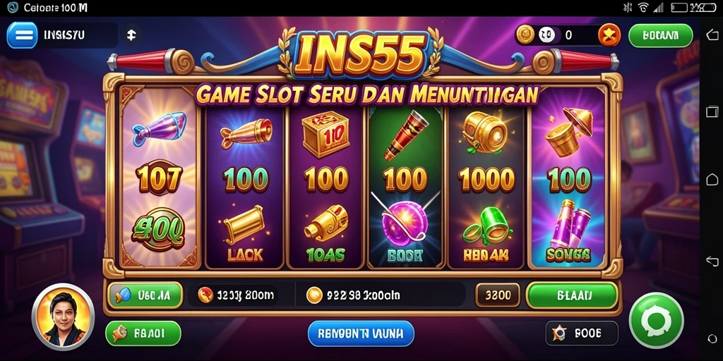 Tampilan menarik dari gameplay slot INS55 dengan fitur bonus.
