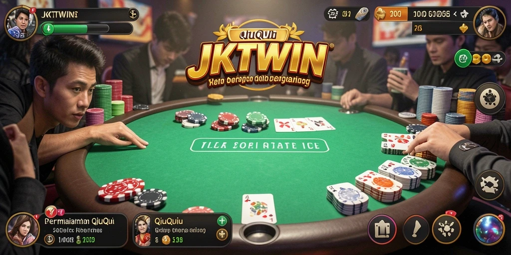 Tampilan gameplay JKTWIN dengan suasana bermain QiuQiu yang seru.