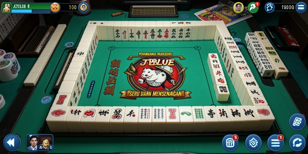 Tampilan gameplay Mahjong yang menarik dan menantang.