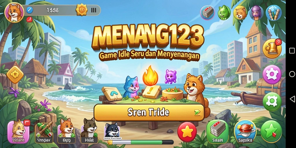 Screenshot MENANG123 menunjukkan aksi gameplay Idle yang seru dan grafis yang mengagumkan.