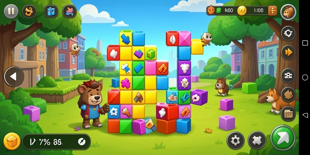 Tampilan gameplay yang seru dalam N06 dengan berbagai puzzle menantang.