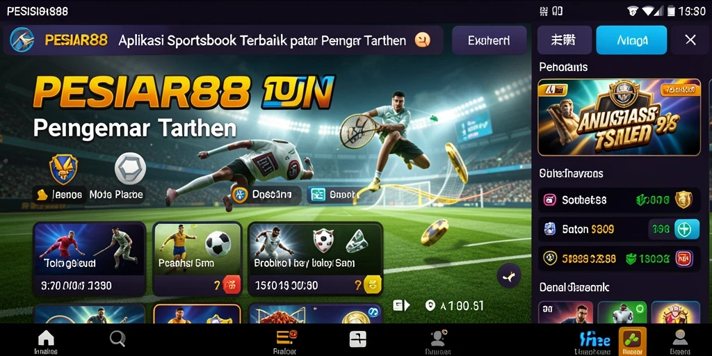 Screenshot utama PESIAR88 menampilkan antarmuka taruhan yang menarik.