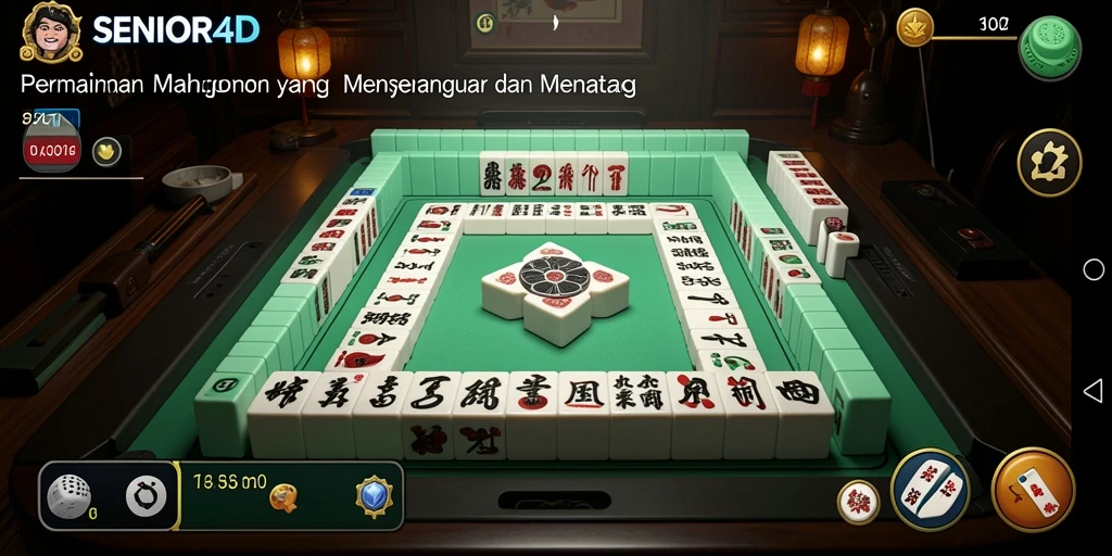 Tampilan gameplay SENIOR4D dengan berbagai level Mahjong yang menarik.