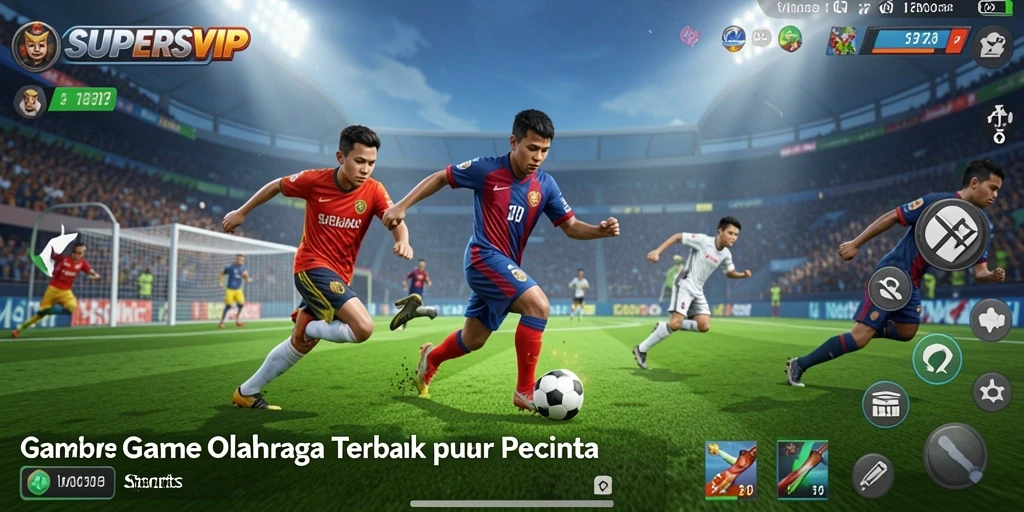 Screenshot gameplay <strong>SUPERSVIP</strong> menunjukkan aksi seru dalam olahraga.