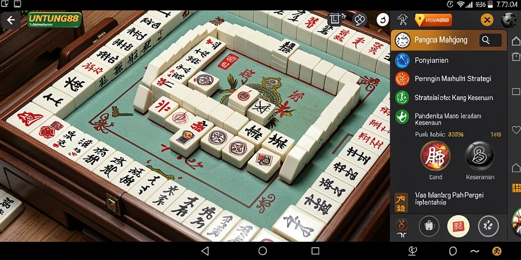 Tampilan gameplay seru dalam UNTUNG88 dengan elemen Mahjong yang menawan.