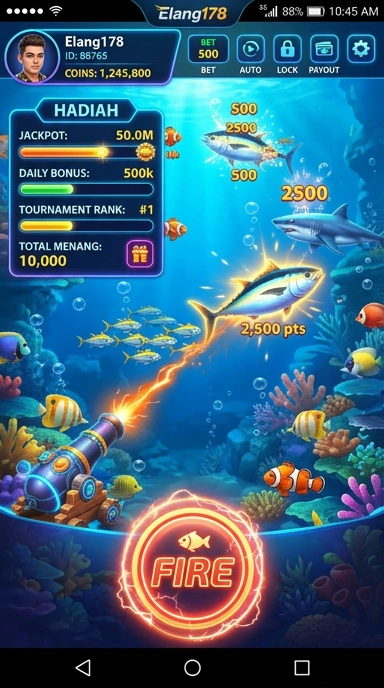 Screenshot fitur keamanan dalam aplikasi elang178 yang menonjol.